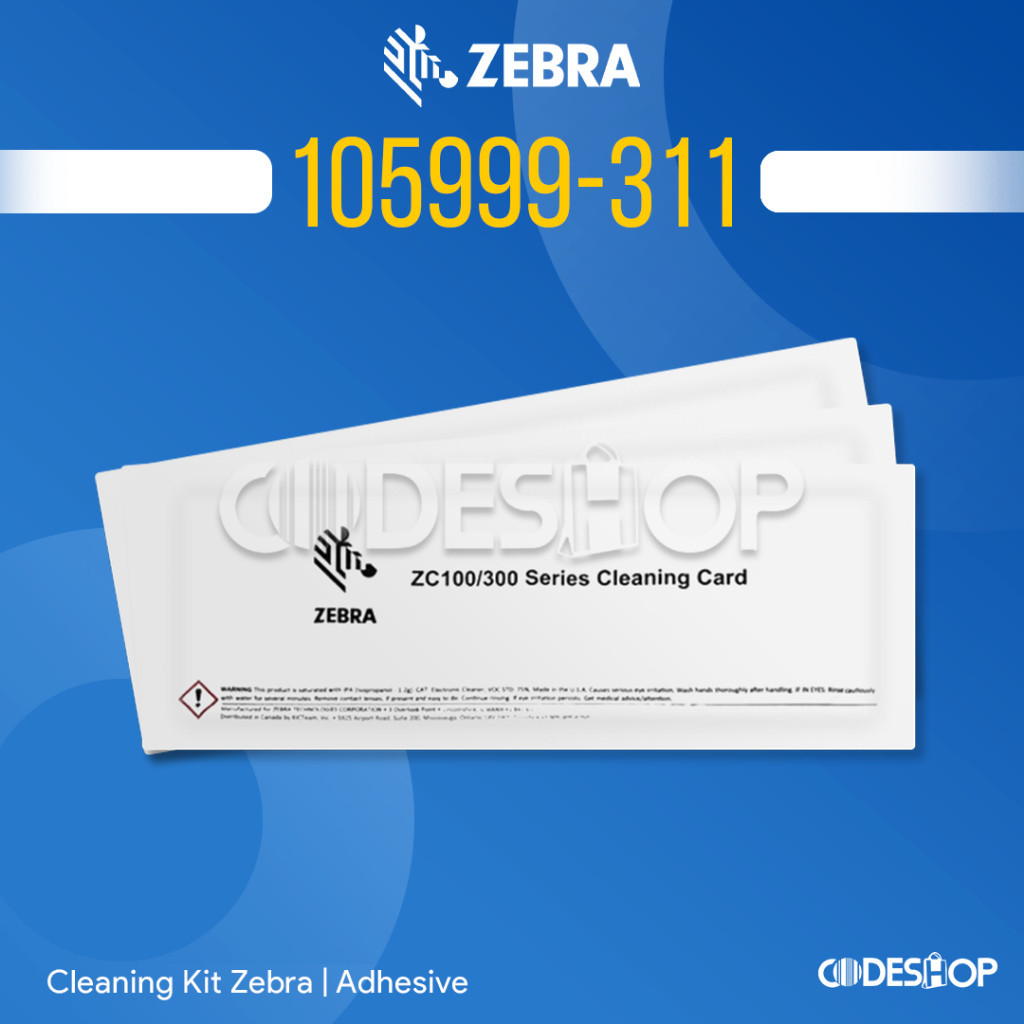 Cleaning Kit ID Card Printer Zebra ZC100 / ZC 300