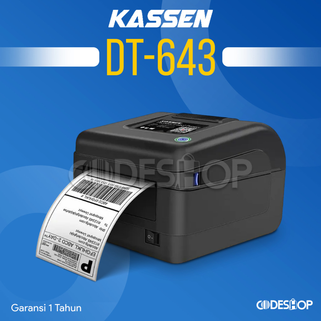 Printer Label Kassen DT 643 Cetak Label / Resi Auto Kalibrasi