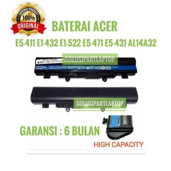 Batre Original Laptop Acer Aspire E14 ES1-411 E1-410 E1-422