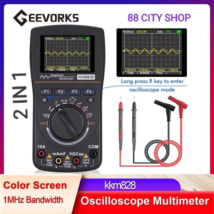 Ready Multimeter Oscilloscope Digital Graphical Multimeter Portable 2 in 1