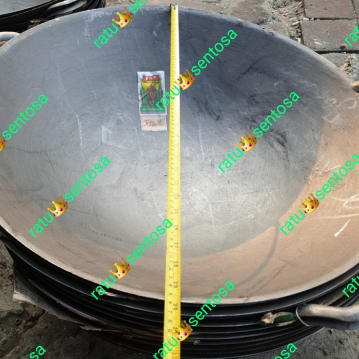 Kuali Cor Besi 30 In /75 Cm Wajan Besi Cor Kenceng Cor Besi Kuping