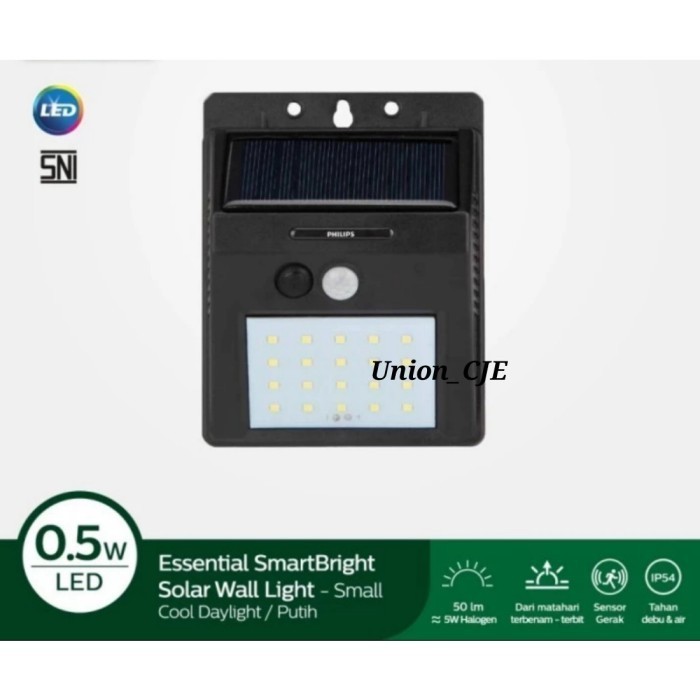 Lampu Sensor Gerak Solar Panel Philips Solar Wall Light Bws010