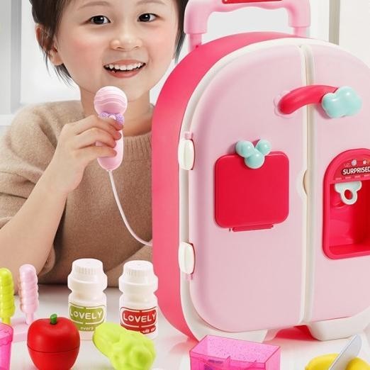 Mainan Kulkas Trolley Sprti Kongsuni Masakan Happy Kitchen