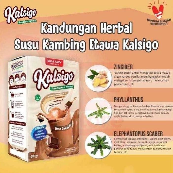 

Spesial Susu Kambing Kalsigo 1Kg Paket Isi 5 Box Susu Tinggi Badan Tinggi Kalsium Susu Kambing Etawa + Herbal Murah