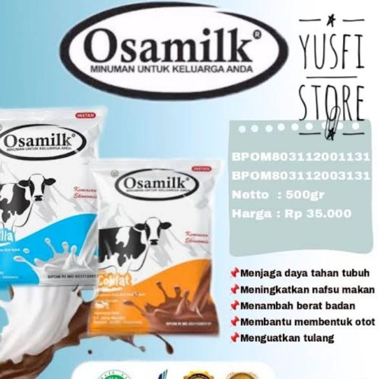 

Big Sale Susu Osamilk 500 Gr Susu Penggemuk Badan Susu Bubuk Osa Milk Susu Sapi Gemuk Badan Murah