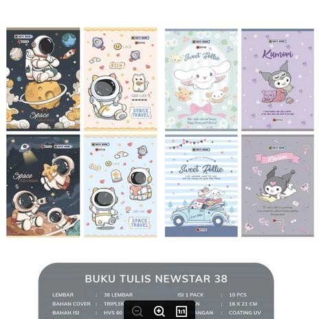 

100% Buku Tulis 38 Lembar (1 Pack Isi 10 Buku)
