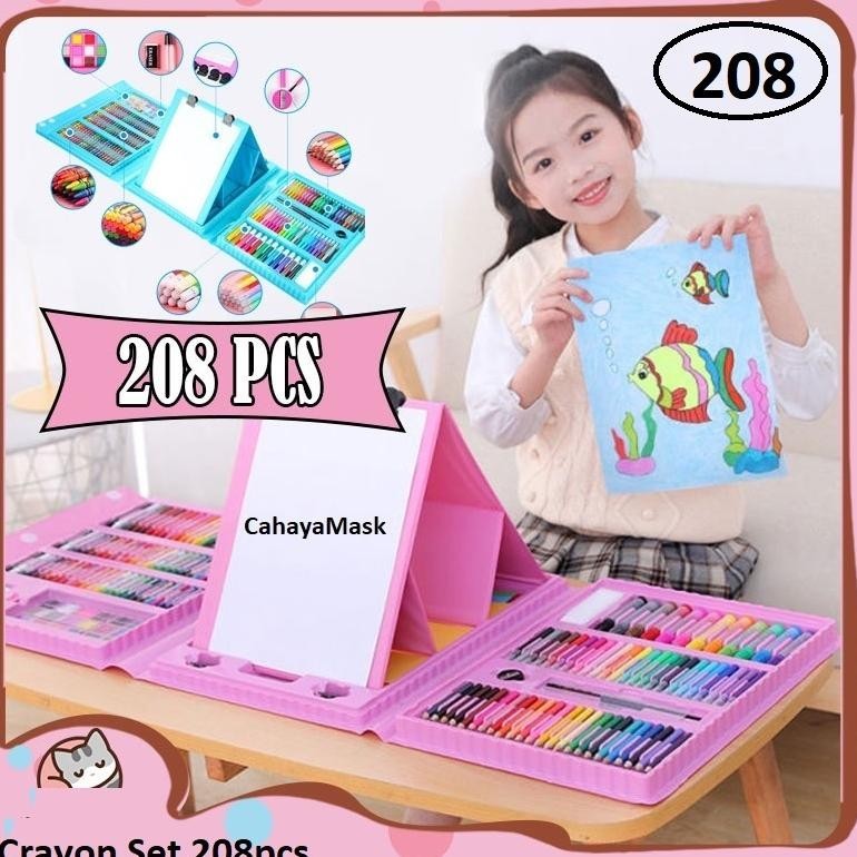 

eq-77 Crayon Set 208 pcs/Pensil Warna/Alat Menggambar Sale