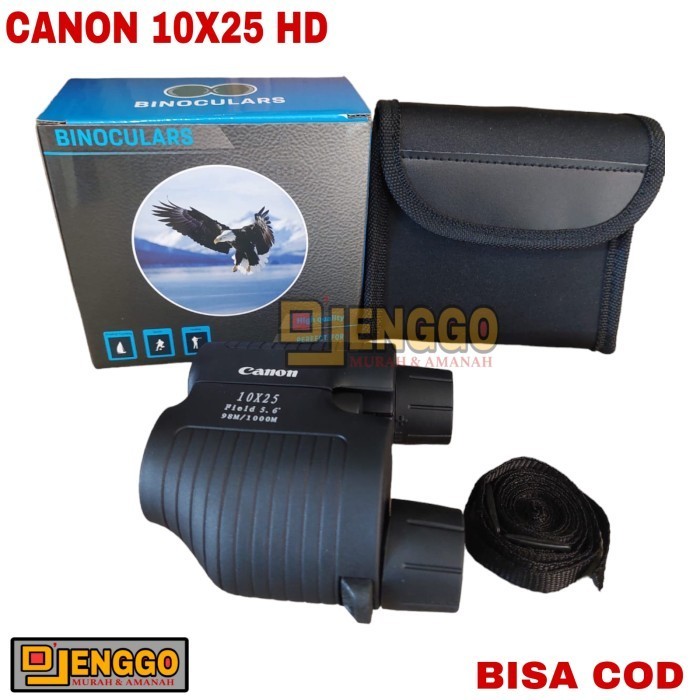 Teropong Binocular Canon 10X25 Wide Angle Hd Lensa Bening Jernih
