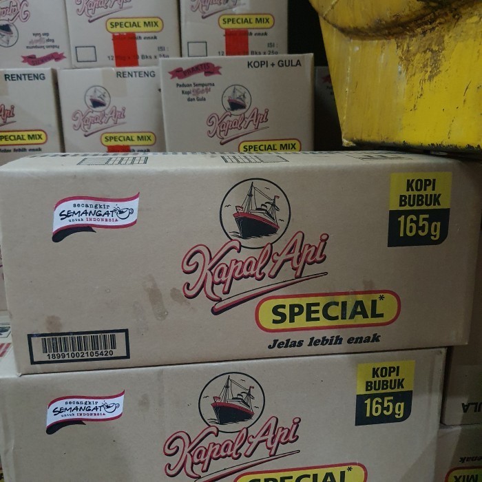 

Secrenada - Kopi Bubuk Kapal Api Special 165 Gram - 1 Dus Isi 20Pcs Bungkus Sachet