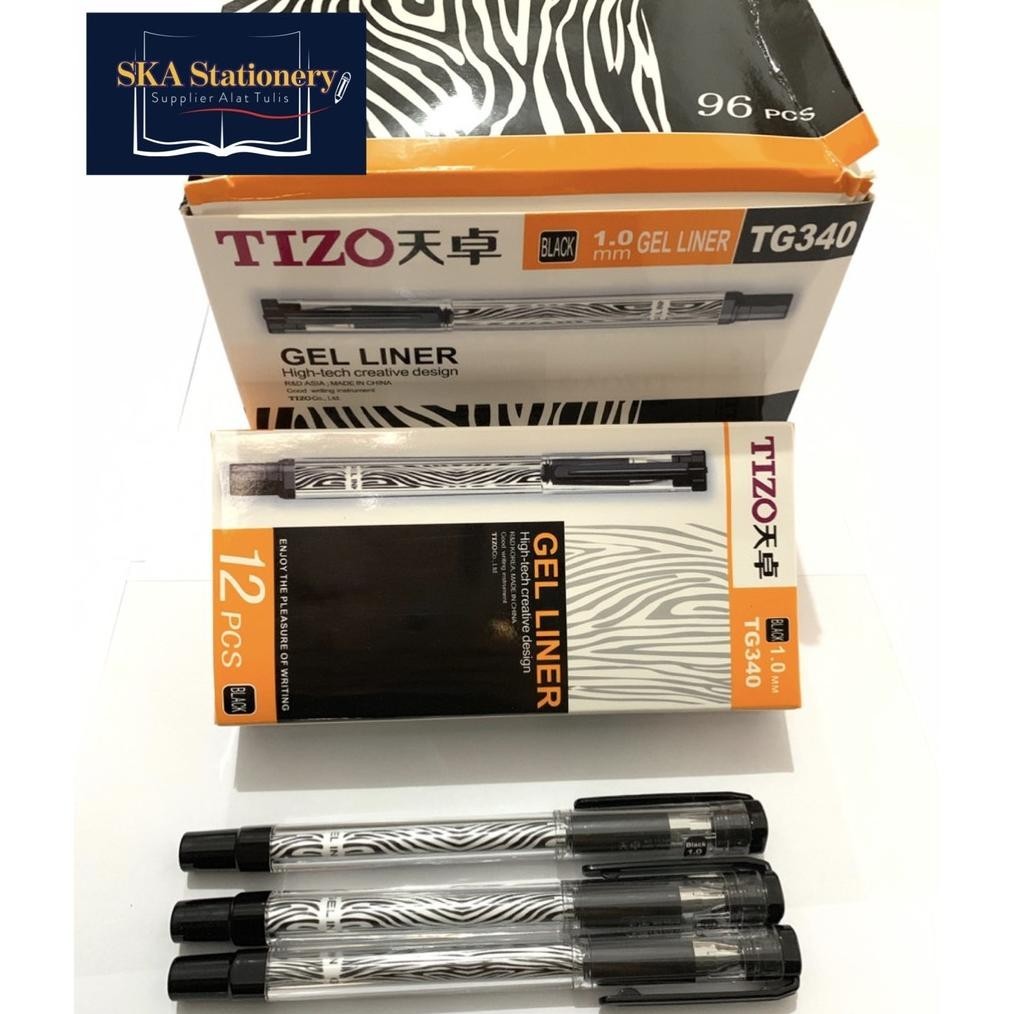 

ed-7 Bolpen/Ballpoint/Pulpen/Ballpen Tizo 340 1.0 Hitam Biru (Lusin) Premium