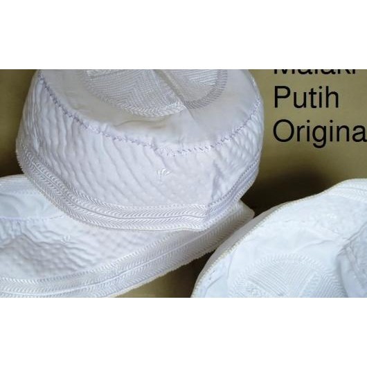 Peci Haji Kopiah Putih Songkok Bugis Madinah Malaki A