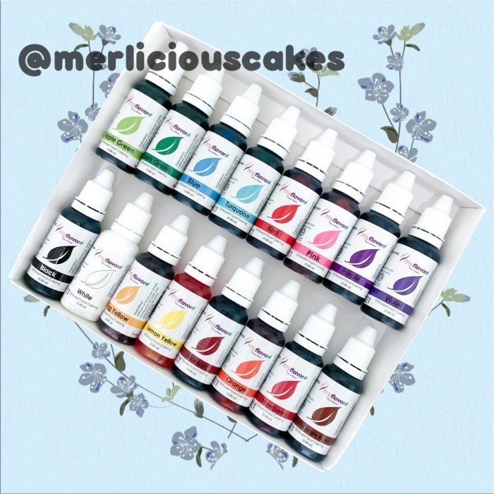 

Terlaris My Flavor 16 Pcs Oil Food Color Set Food Colour Pewarna Makanan SALE
