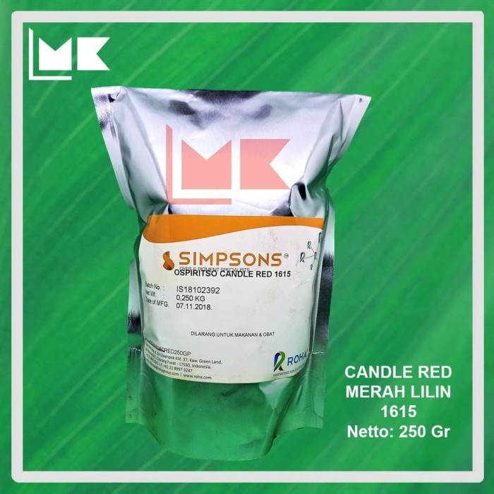 

Terlaris Pewarna MERAH Minyak/Oil Candle Red/ kode: 1615 250Gram SALE