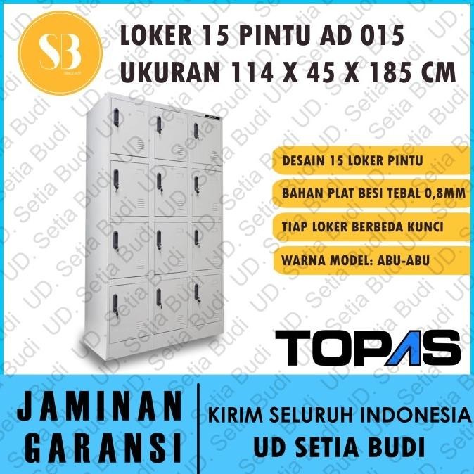 

BEBAS ONGKIR - Lemari Loker Besi 12 Pintu TOPAS AD 015