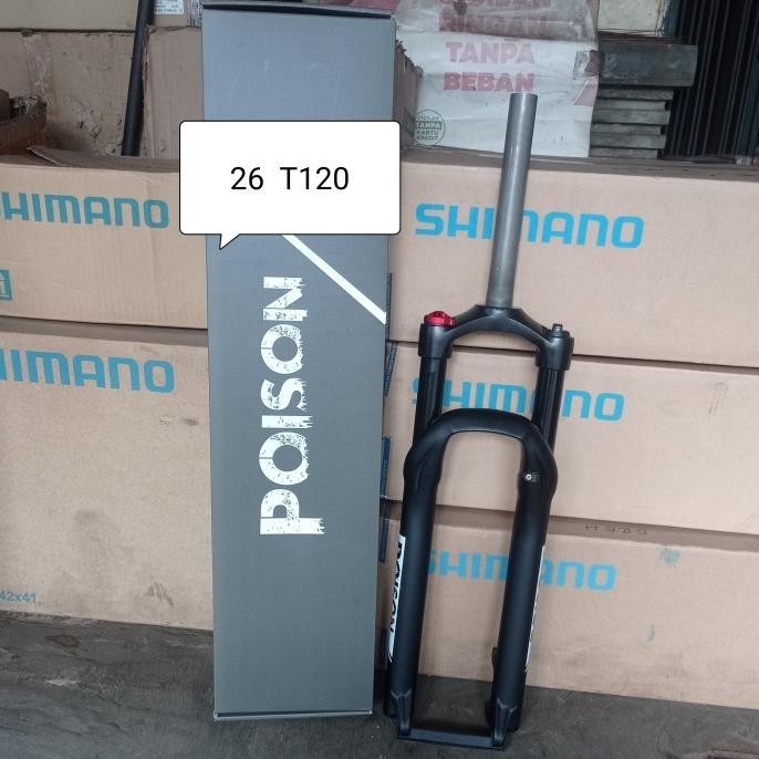 Fork Shockbreaker Sepeda Depan 26 Mtb Poison Aloy Travel 120