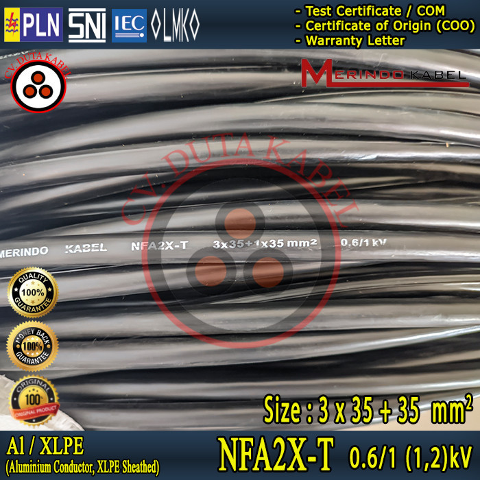 Kabel NFA2X-T 3x35 mm2+35 mm2 SUTRADO / MERINDO (Twisted Cable/Kabel Udara/Kabel PLN/Kabel SR/LVTC)