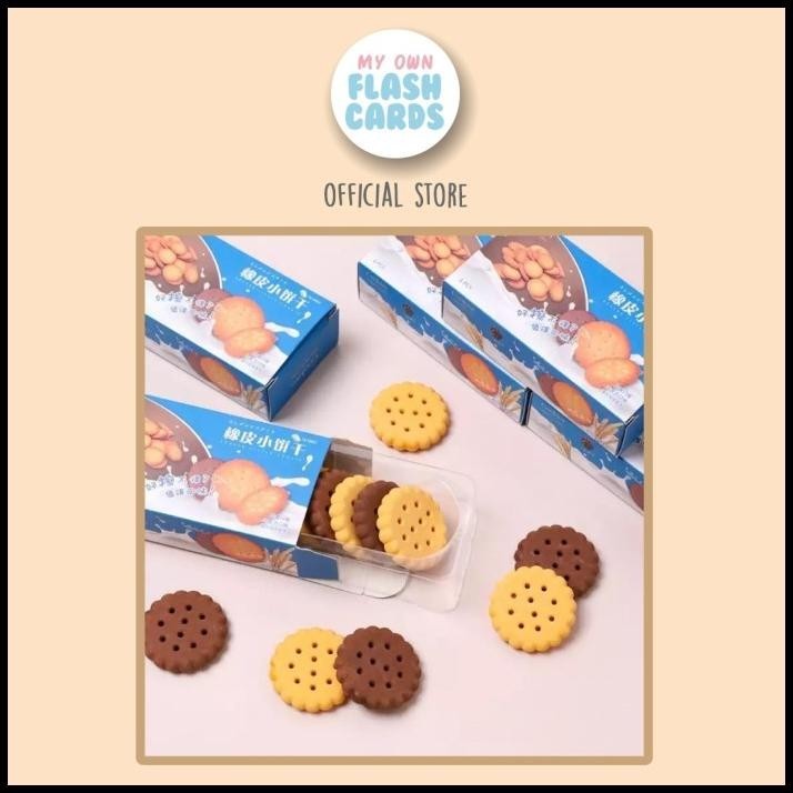

Kawaii Biscuit Eraser - Penghapus Bentuk Biskuit Crackers Lucu Imut