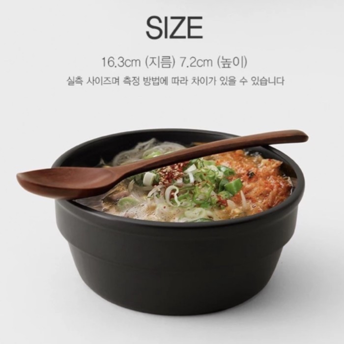 Saint James Cook Bowl Black Mangkuk Keramik Dolsot Bibimbap Soup Korea