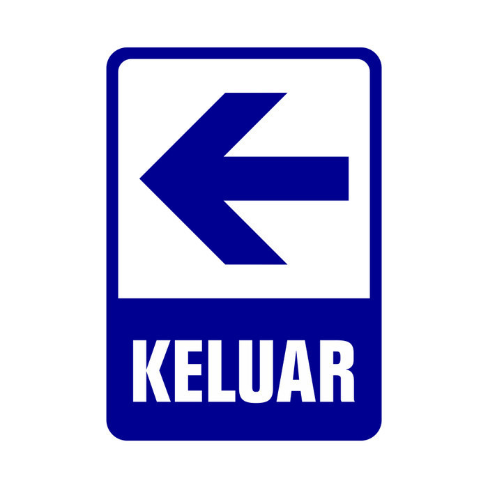 

Sale Rambu Plang Jalan Keluar 35Cm X 50Cm Plat Alumunium