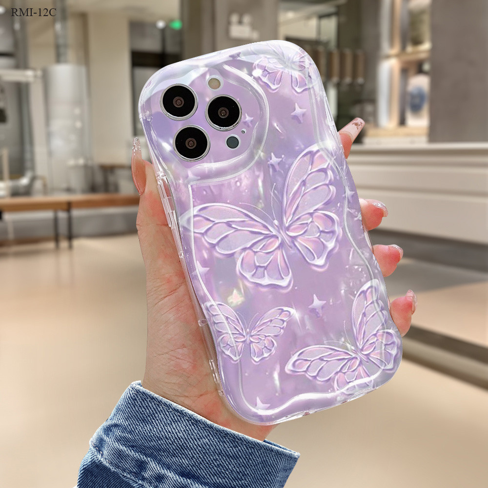 Softcase Cream Texture Wavy Edge Silicone Cover Phone Case Xiaomi Redmi 14C 13 13C 12C 12 10C 10 9 9