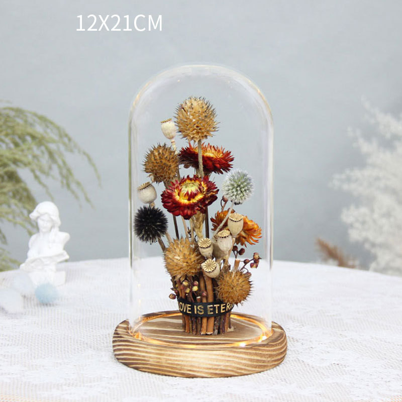DK- INCHOI Lampu Bunga Dekorasi Kaca Eternal Flower Dome Glass Warm White - IN122 /lampu bunga dekor