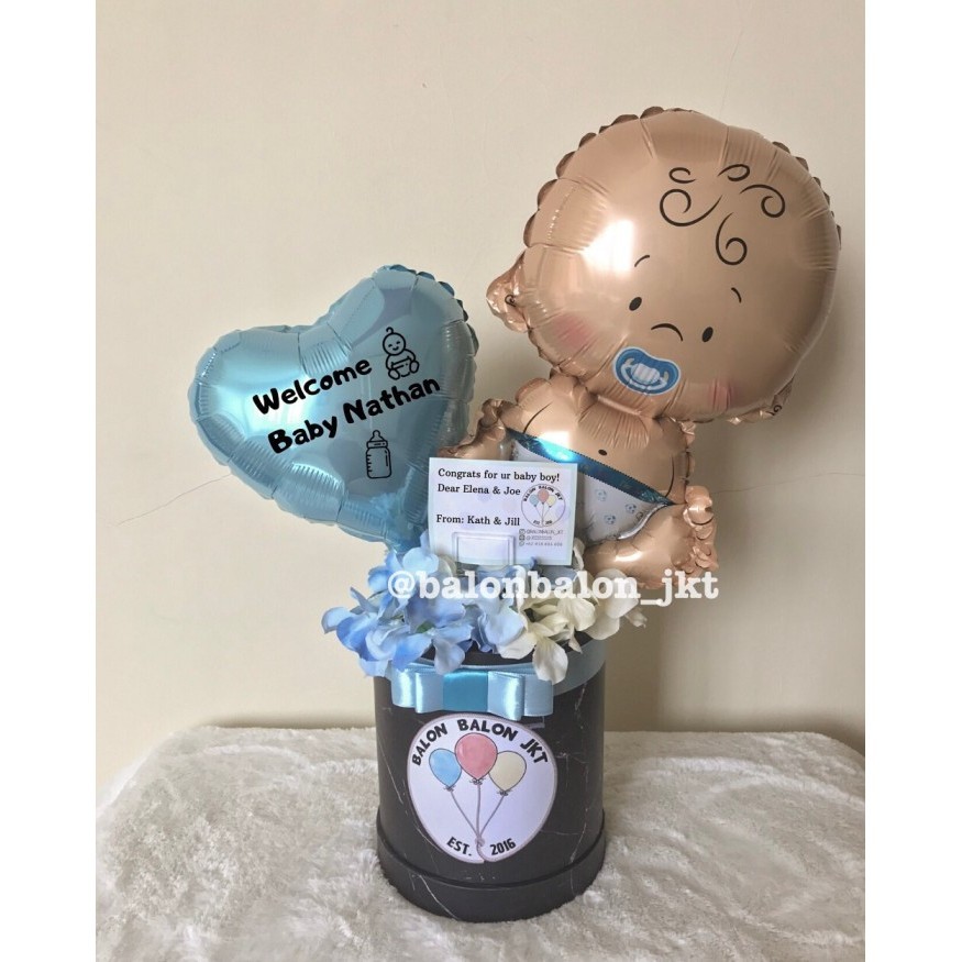 Balon Box / Bloom Box Baby Born / Buket Bayi / Balon Bayi