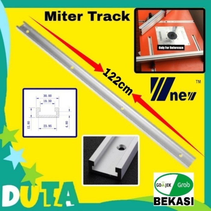 Terbaru Brand New 122Cm Miter Track T-Track Rel Untuk Meja Potong Table Saw Promo Terlaris