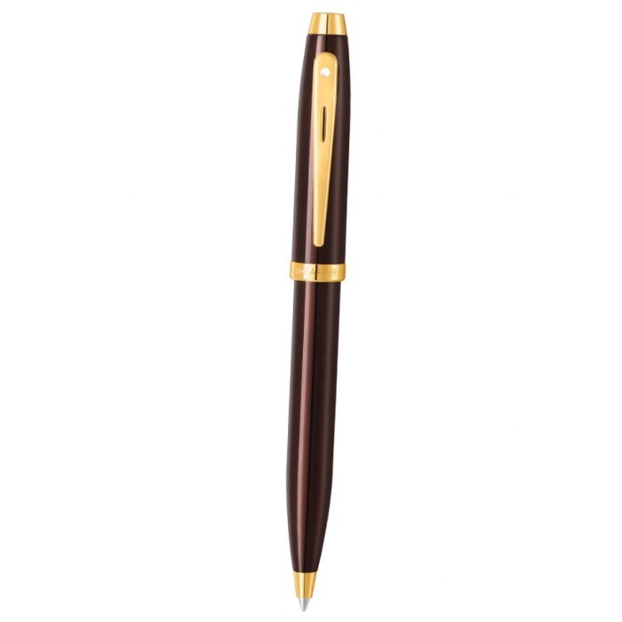 

Sheaffer 100 Glossy Coffee Brown With PVD Gold Tone Trim Ballpoint