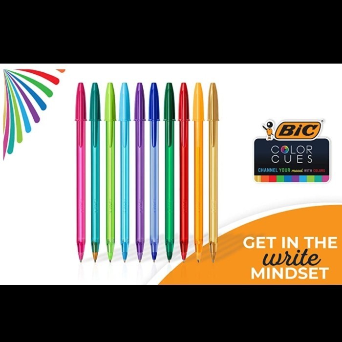 

Bic Color Cues Color Ballpoint Pens 1.2 mm Set of 10