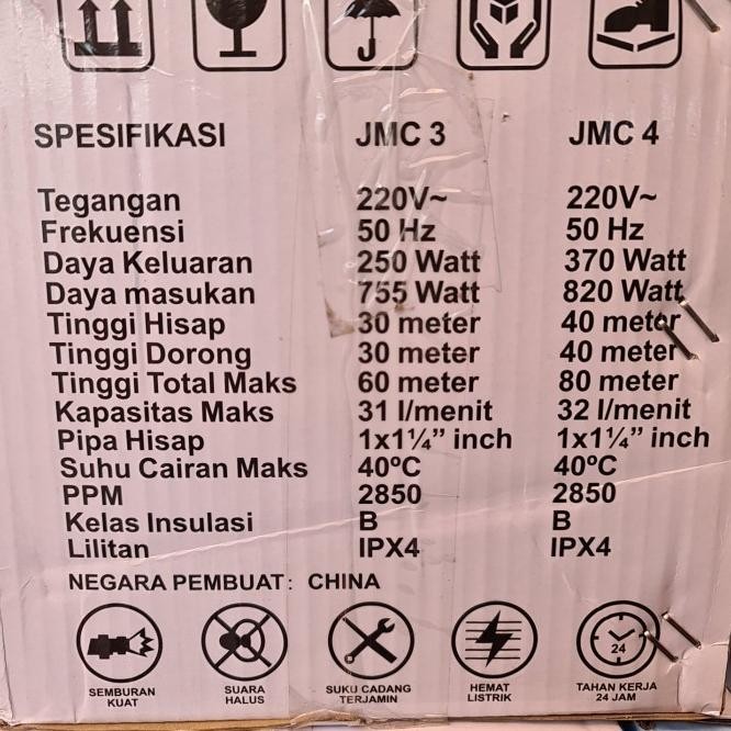 Pompa Air Otomatis Jetpump Sumur Dalam Jet Pump Nasional 255-30 Meter