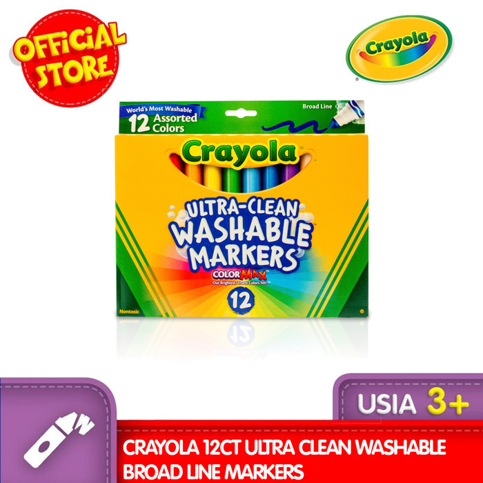 

CRAYOLA 12ct Ultra Clean Washable Broad Line Markers