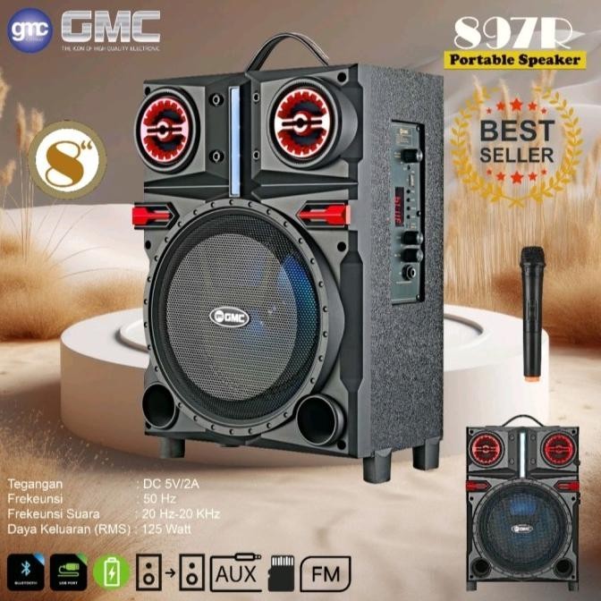 ------] speaker bluetooth portable 8 inc gmc 897 R