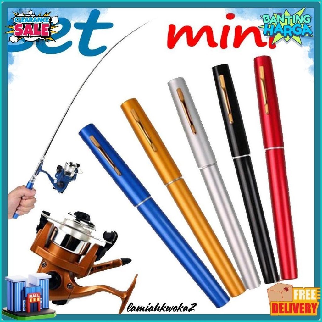 Sougayilang Joran Pancing 1M Mini Joran Teleskopik Reel Pancing Joran Ultralight Joran Tegek Joran T