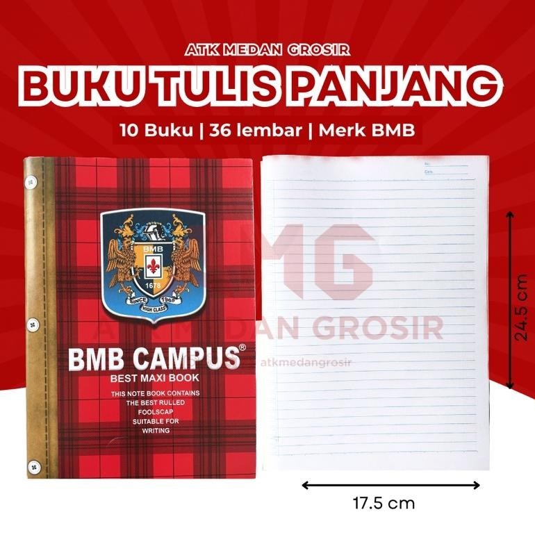 

BUKU PANJANG BMB ISI 36 LEMBAR (BEST SELLER) HARGA PER PACK 10 BUKU TERMURAH