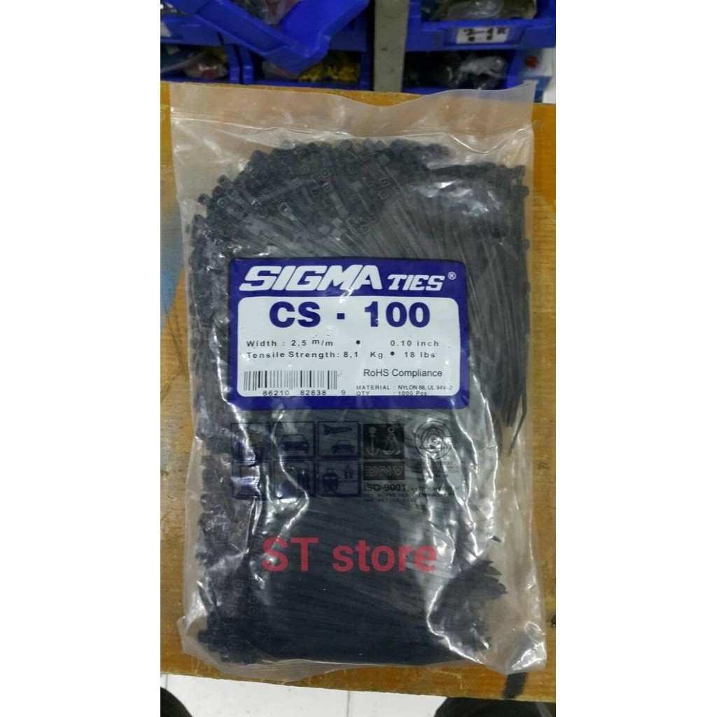 

Kabel ties / Cable ties sigma 10cm hitam