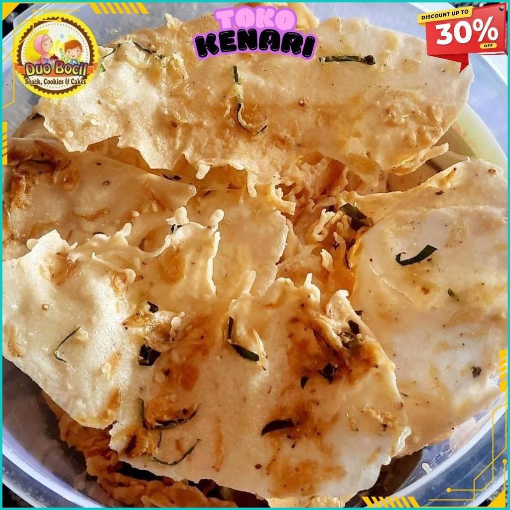 

Peyek Udang Rebon Toples 500 Gram / Keripik Rempeyek - Duo Bocil Snack Cod