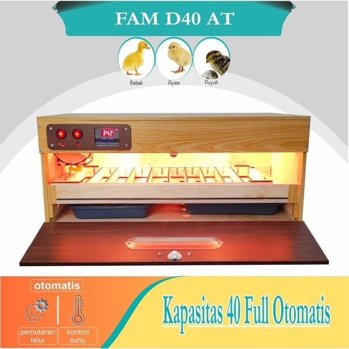Mesin Tetas Telur Full Otomatis Fam D40 At | Alat Penetas Ayam Bebek