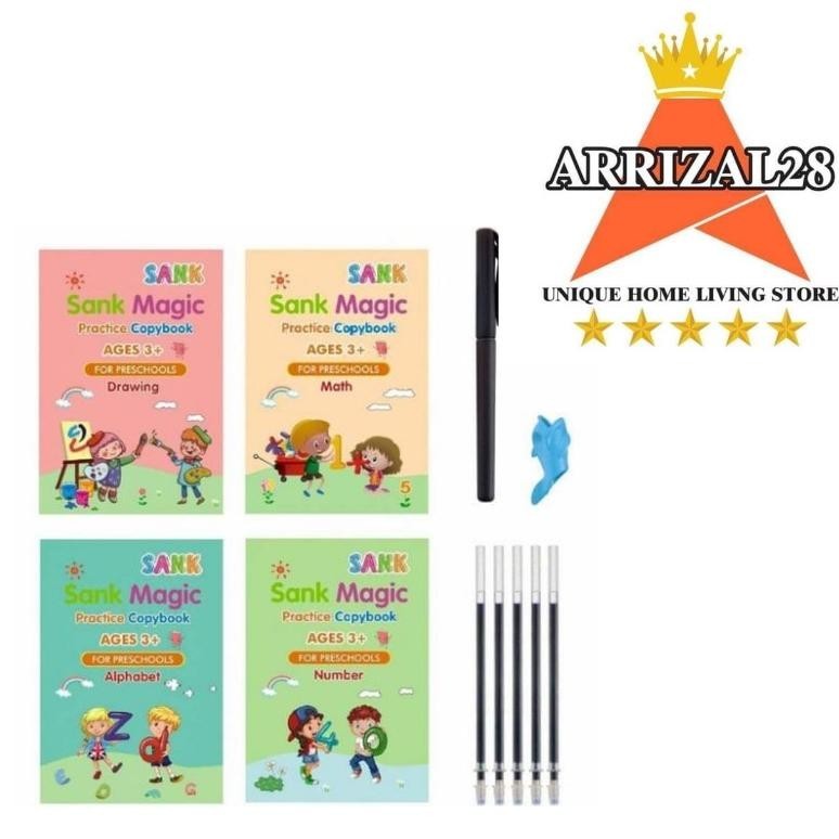 

SANK MAGIC PRACTICE COPYBOOK PAKET BUKU AJAIB 4PCS EDUKASI BELAJAR ANAK