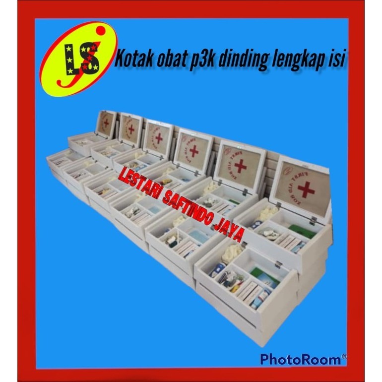KOTAK OBAT P3K DINDING LENGKAP DENGAN ISI OBAT PAKET