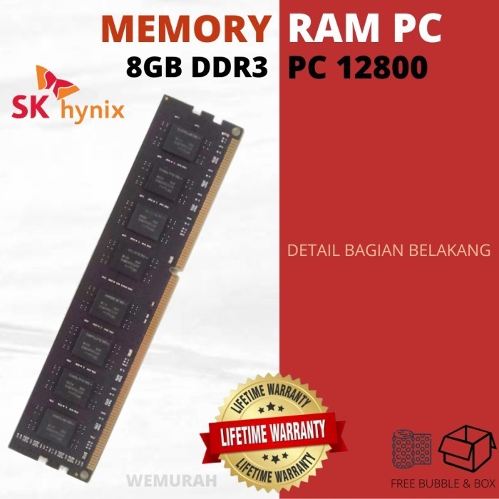 Memory Ram Pc/Komputer 8Gb Ddr3 12800 - Ram Longdimm 8Gb Ddr3 12800