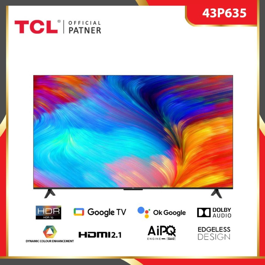 TCL LED GOOGLE TV 43 inch 43P635 UHD 4K SMART TV P635