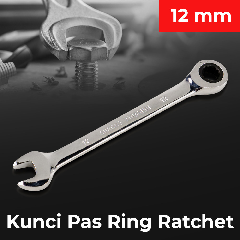 PR- SAIKE Kunci Pas Ring Ratchet Kombinasi Chrome Vanadium - CV72 /kunci pas/kunci pas 1 set/kunci p