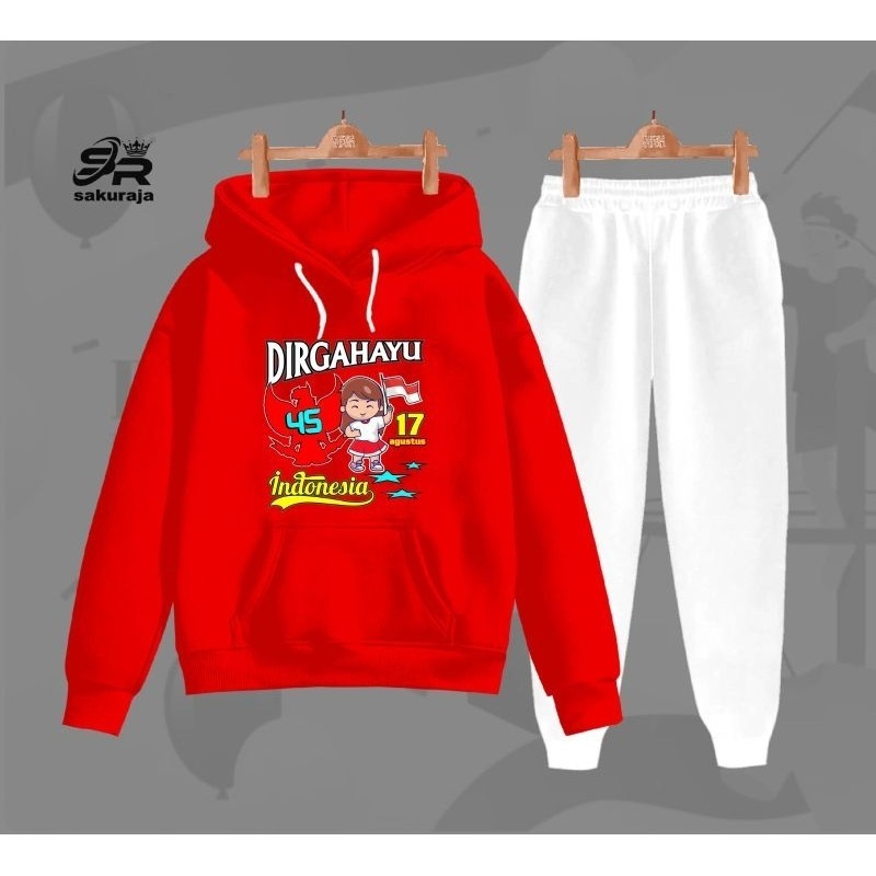 Baju 17 Agustus Anak 2024 Ke79 Atasan Hut Ri 79 1Tahun Bju Lomba Agustusan Setelan Merah Putih Tshir