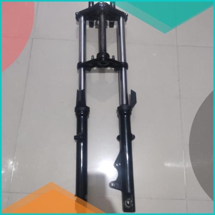 SHOCK DEPAN RX KING KOMPLIT SEGITIGA TABUNG SHOCK DEPAN ORI CET HITAM