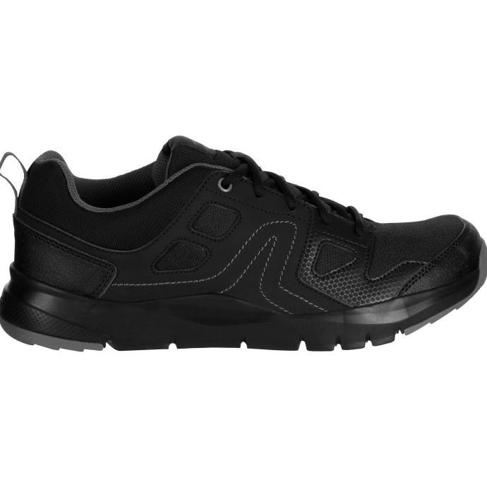 Newfeel Sepatu Walking Hw100 Hitam Dewasa Decathlon - 8392227