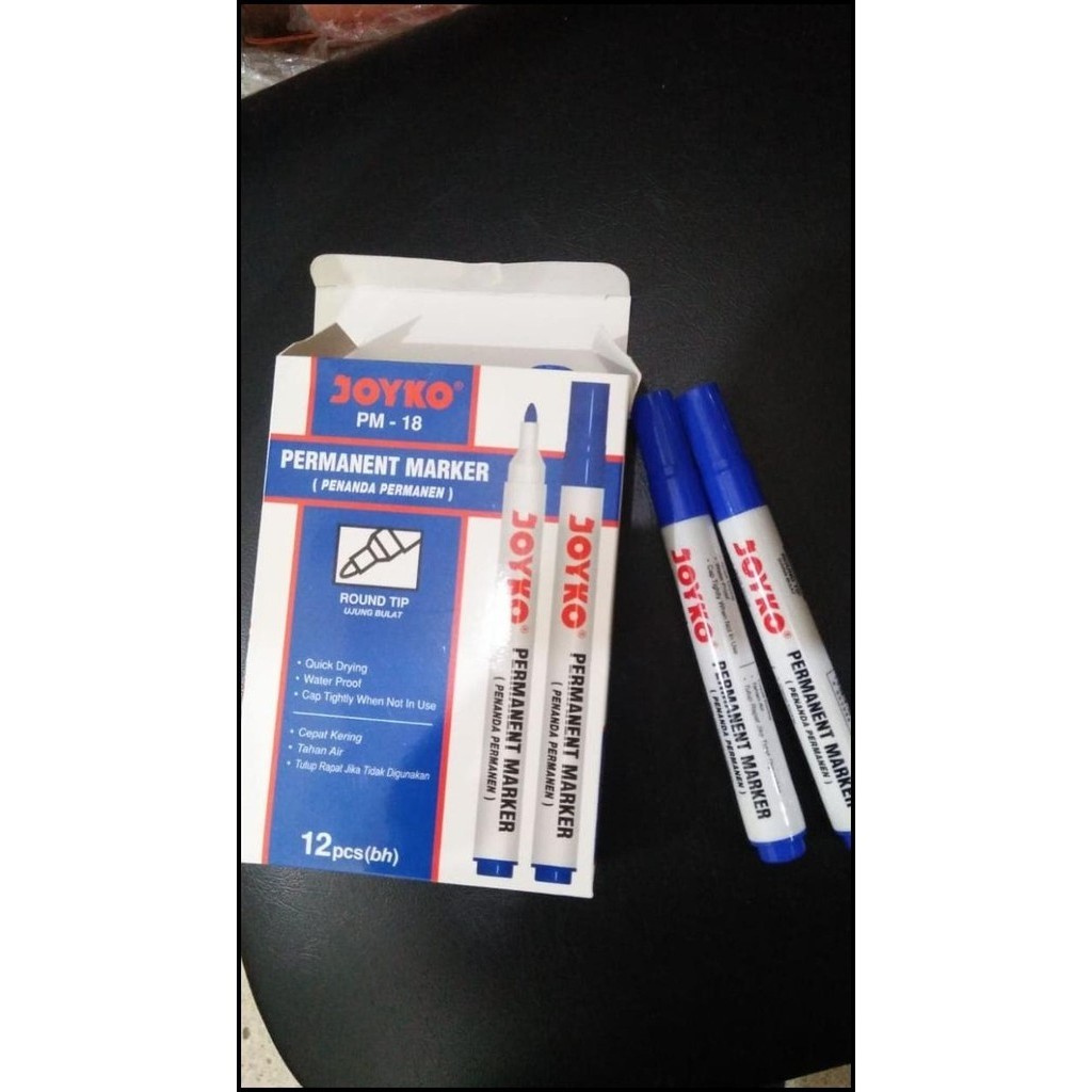 

GRATIS ONGKIR SPIDOL PERMANENT MARKER JOYKO PM-18 HITAM / BIRU !!