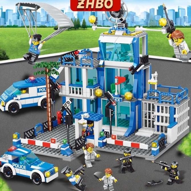 Zhbo Pos Polisi Police Station Swat Mainan Brick Block Edukasi Anak La