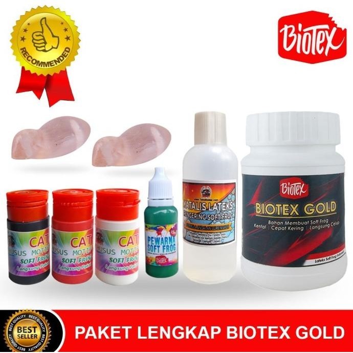 Paket Latex Cair Bikin Umpan Soft Frog Biotex Gold