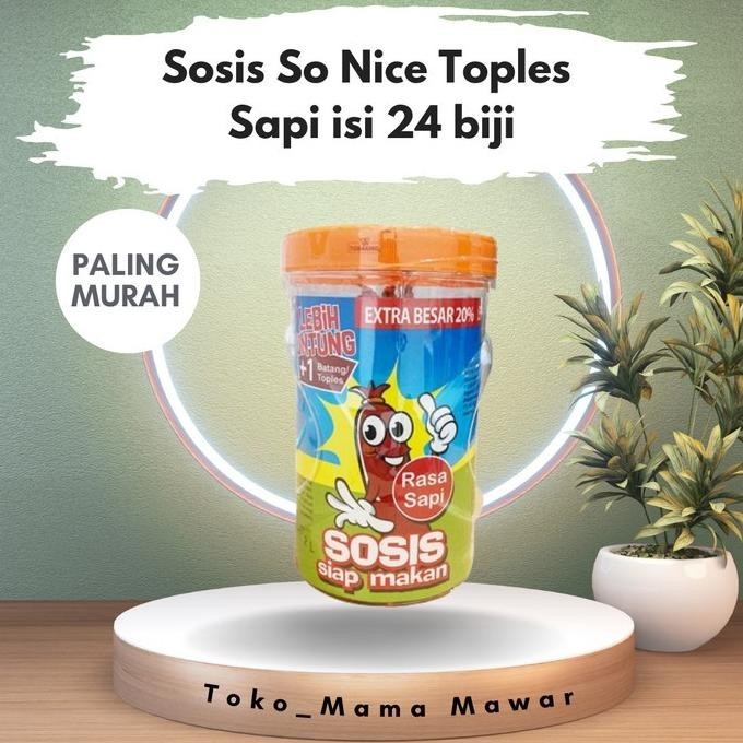 

Terlaris Paling Murah Sosis So Nice Toples Sosis Siap Makan Isi 24 Biji Ayam / Sapi Ready Stok