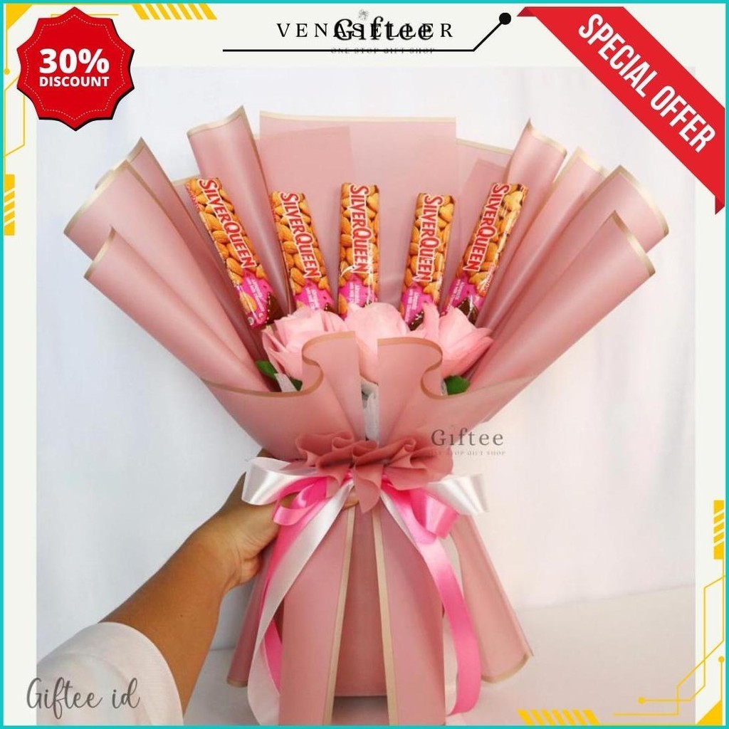 

Chocolate Bouquet Aurelia Medium Buket Coklat Silver Queen Beruang Bear Bucket Cokelat Bunga Flower Silverqueen Snack Hampers Kado Hadiah Gift Wanita Cewek Pacar Ultah Ulang Tahun Birthday Graduation Wisuda Anniversary Sidang Sempro Pasangan By Giftee Id